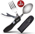 Steel Camping Spoon, Fork, Knife and Can/Bottle Opener